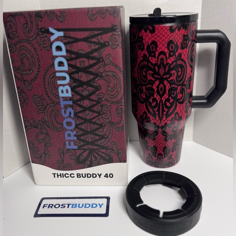 Frost Buddy NIB NWT "Knotty" Thicc Buddy 40oz Valentine Edition Lace Tumbler HTF